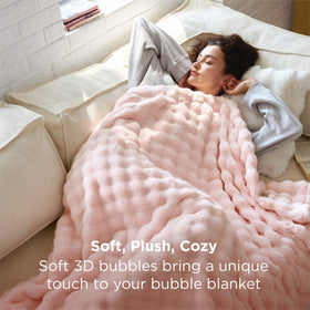 Bedsure ultra-soft plush blanket delivers skin-friendly comfort for lounging.