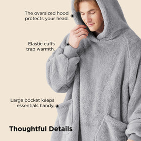 Bedsure wearable blanket hoodie size and color options shown for all users
