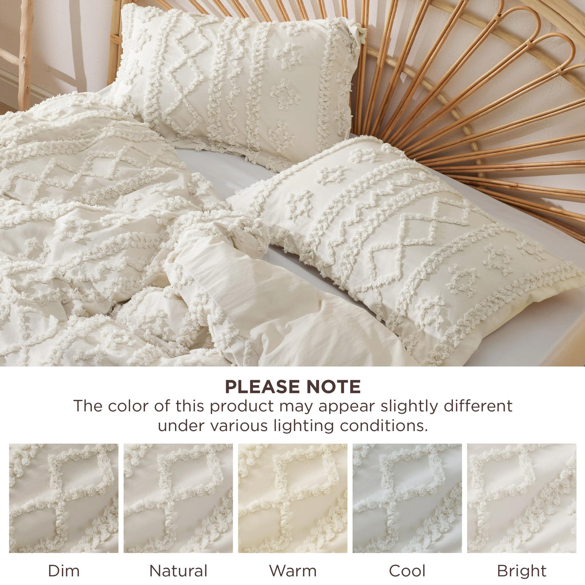 Bedsure queen set includes duvet cover and two pillow shams for a complete look.