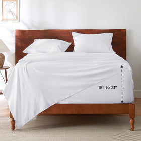 Bedsure white king sheet set complements any bedding with a clean appearance