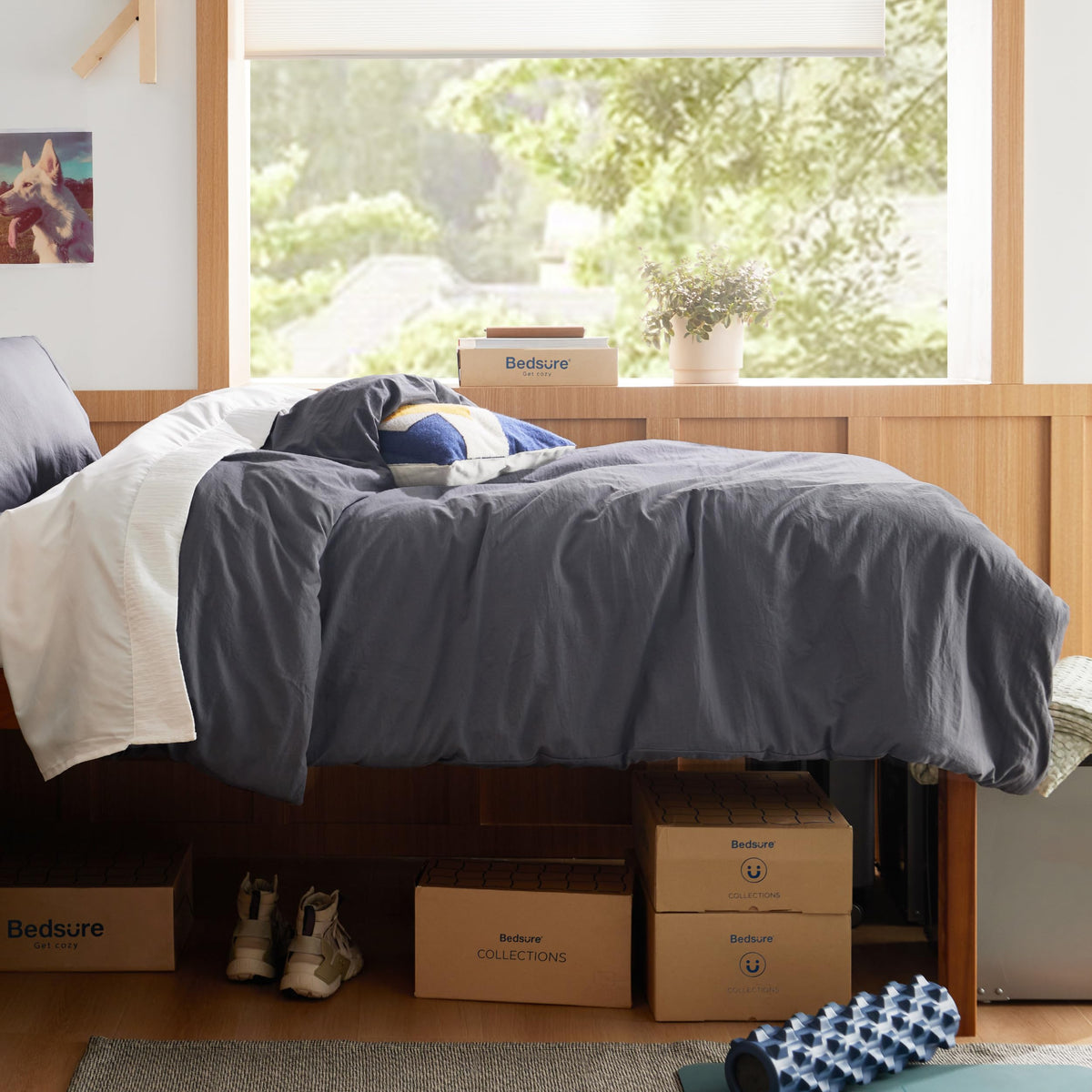 Bedsure duvet cover zipper closure detail for quick sealing