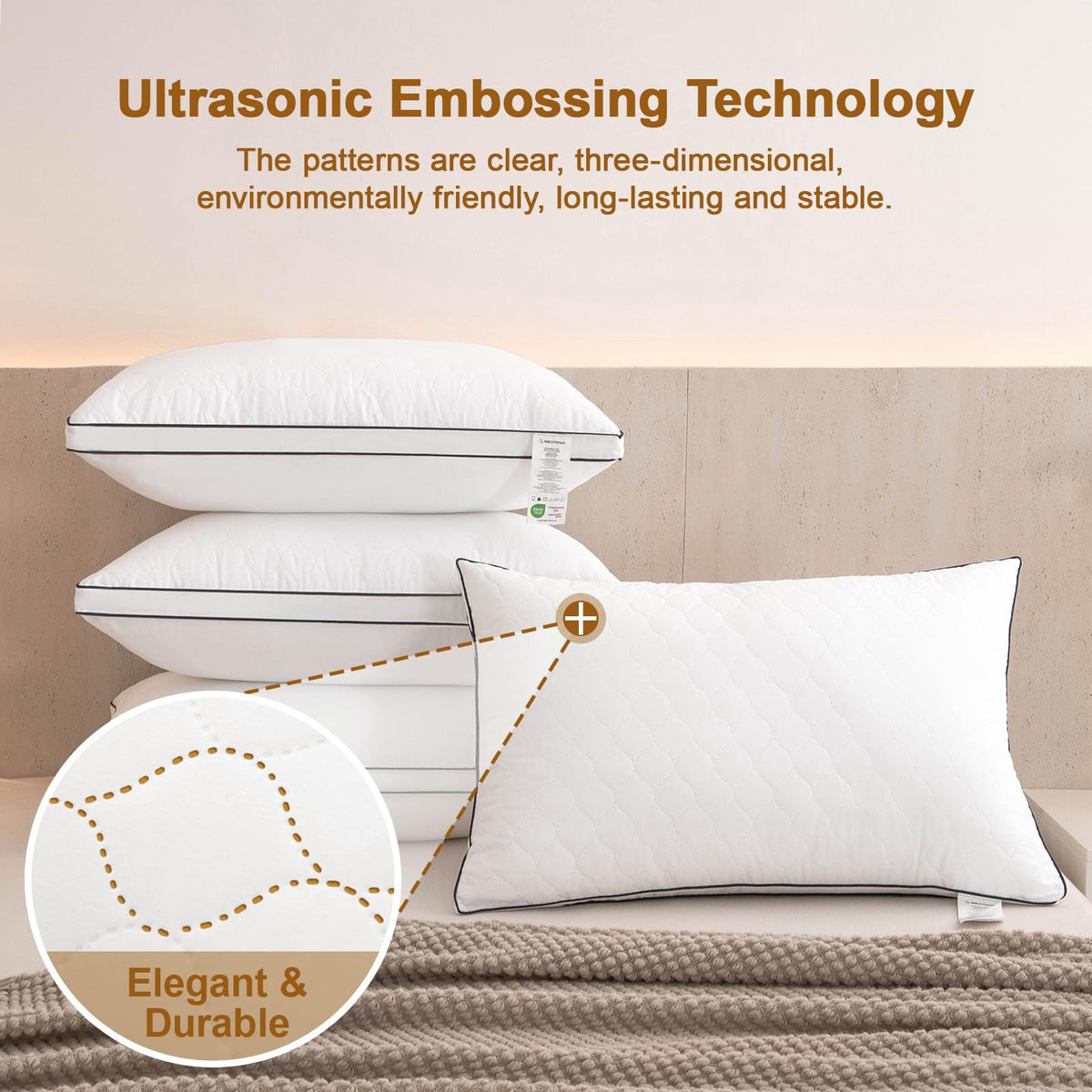 BEDTOVA breathable microfiber cover promoting airflow for cooler sleep