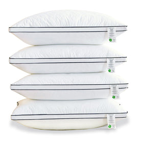 BEDTOVA reversible queen pillows 4-pack showing two-sided comfort and support