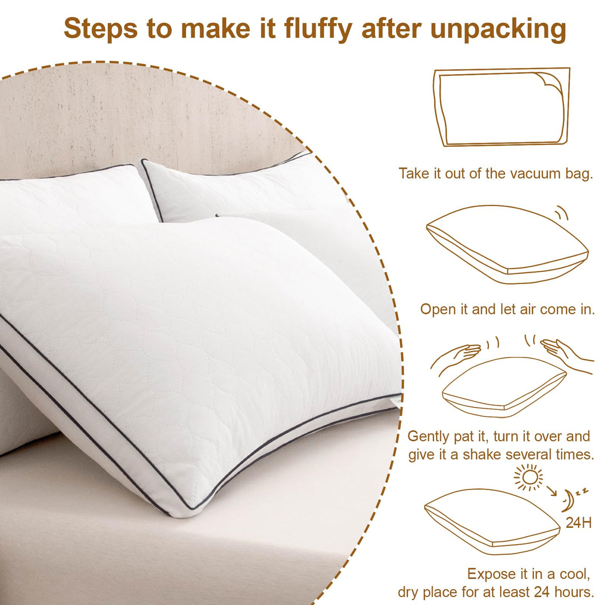 BEDTOVA vacuum-compressed shipping packaging ensures a brand-new product