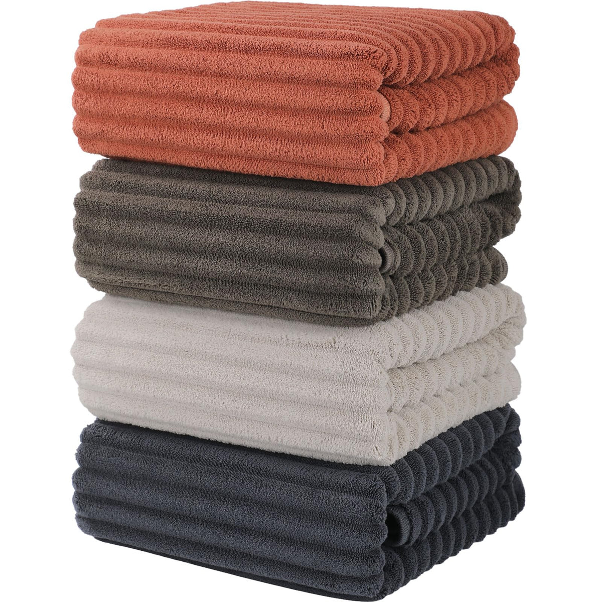 Bedvcaty Luxury Towel front view shows twill texture and generous size for home use.