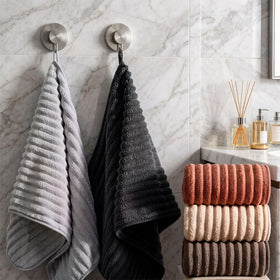 Bedvcaty Luxury Towel texture closeup emphasizes plush microfiber feel and durable edges.