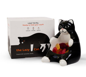 Bee! Ceramic Lazy Black Cat candy dish adds playful charm and practical storage.