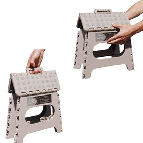 Folded flat, the BEEANDEE stool reveals a convenient carrying handle.