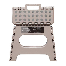 BEEANDEE folding step stool closed for compact storage.
