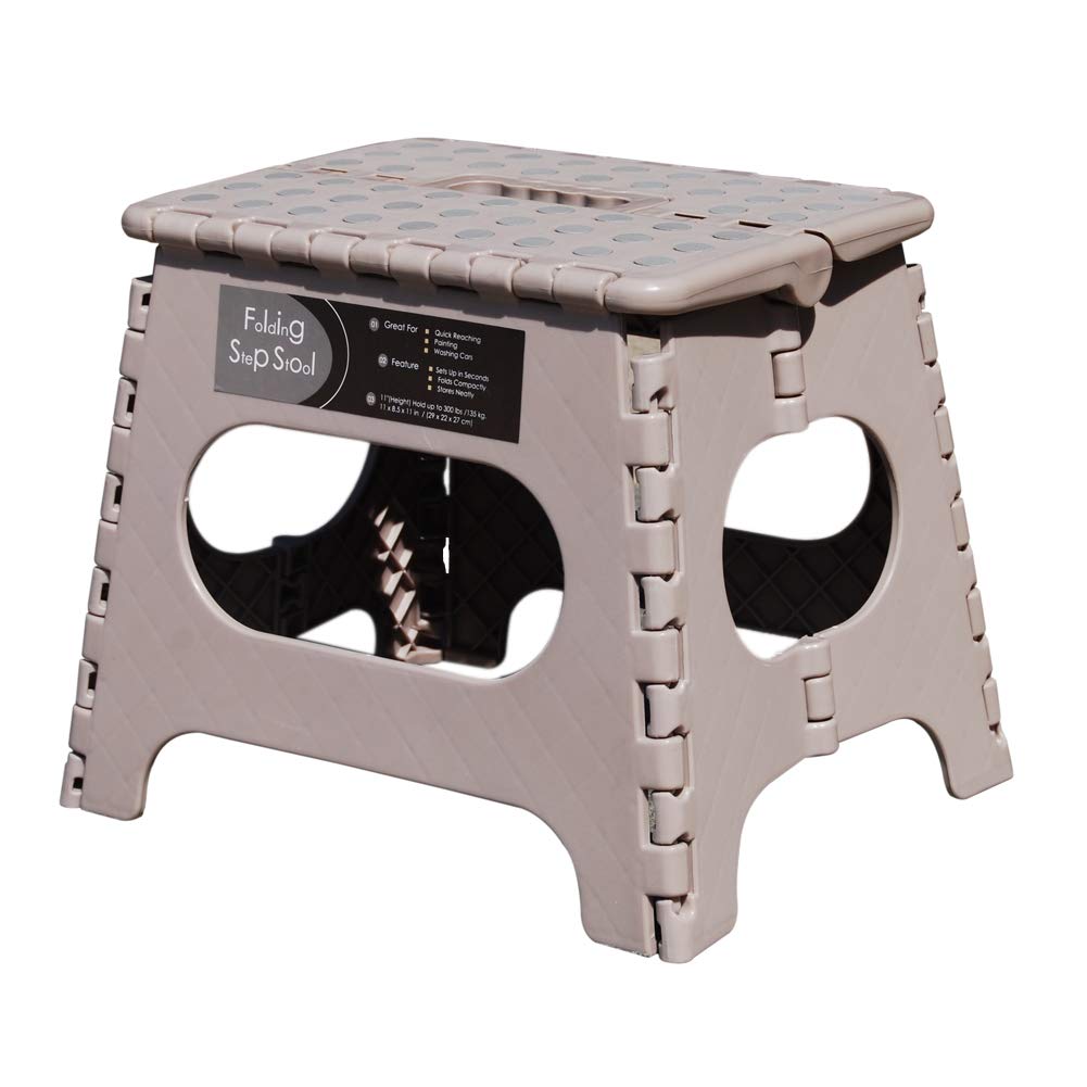 BEEANDEE folding step stool opened for easy transport.