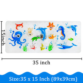 BeeHOMEe textured sea fish pattern mat adds playful visual appeal.
