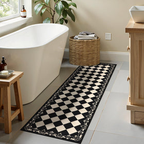 Beeiva hallway kitchen entryway rug protects floors with durable backing.