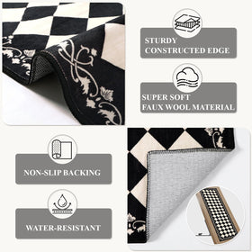 Beeiva non-slip backing keeps rug in place for kids and pets.