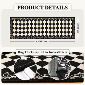 Beeiva washable rug 2x6 easy to clean spills and crumbs.