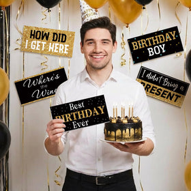 Beeveer birthday props durable PVC withstands indoor and outdoor parties.