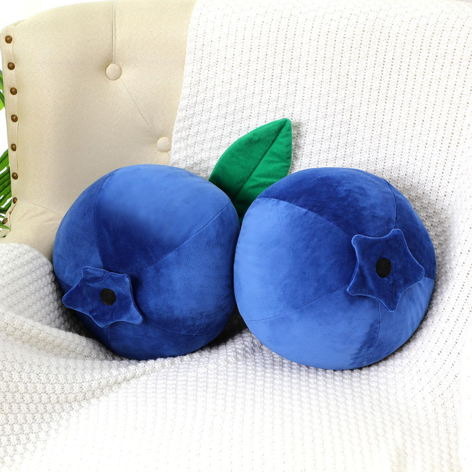 Beeveer blueberry plush pillow for cozy decor and cuddly comfort.