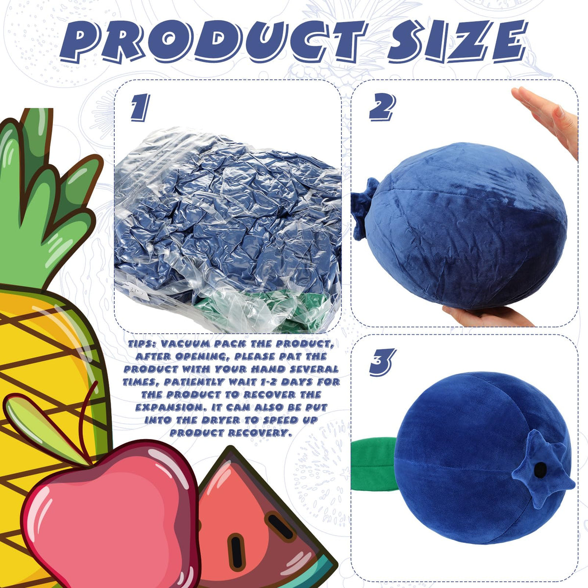 Beeveer blueberry plush pillow supports relaxation on sofa or bed.