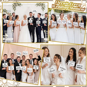 Beeveer bridal shower prop set features fun texts for photos