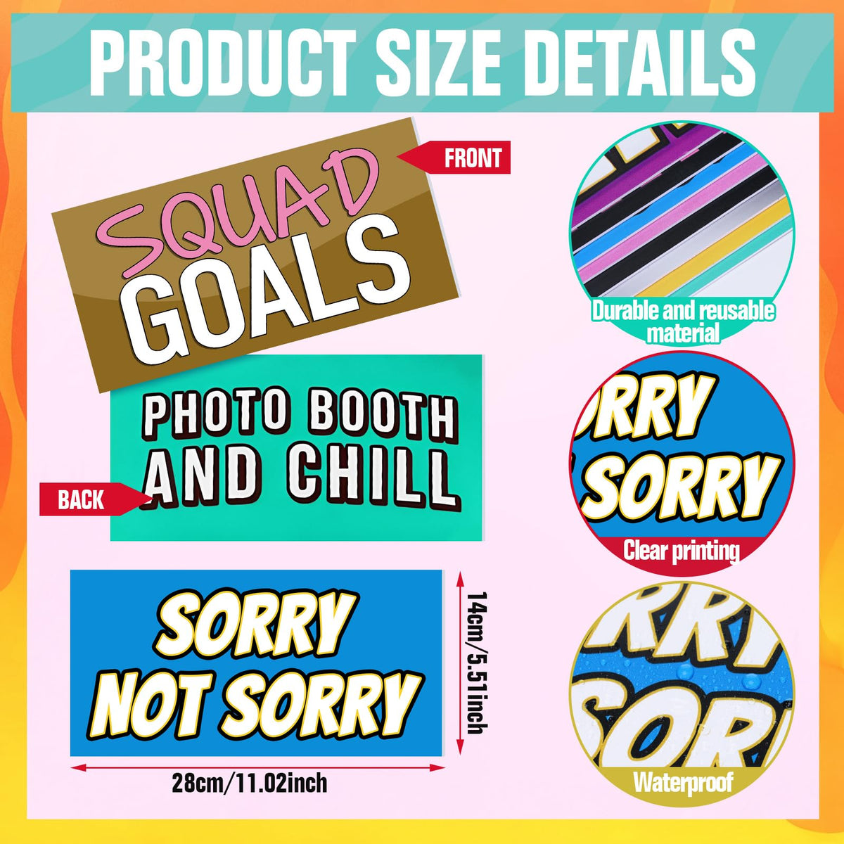 Beeveer double-sided prop delivers versatile, playful quotes for memorable photos.