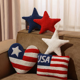 Beeveer patriotic love pillow adds cozy focal point to your sofa