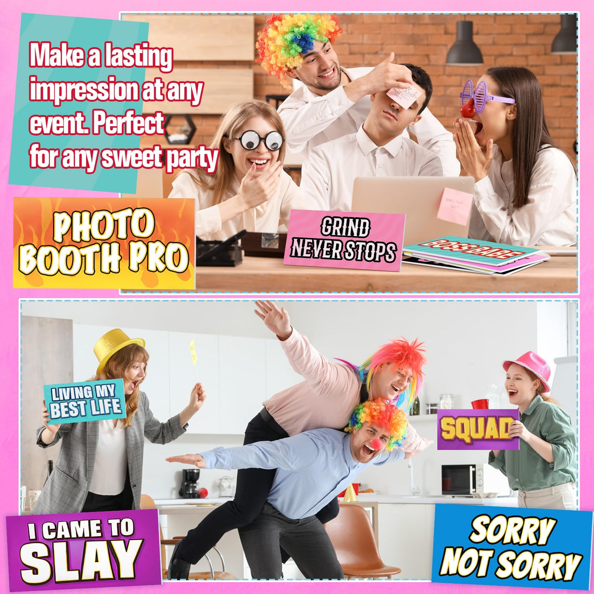 Beeveer photo booth prop doubles as chic centerpiece and decor.