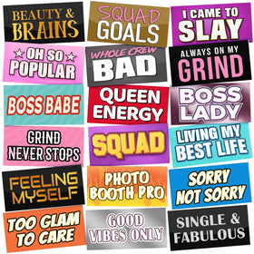 Beeveer photo prop set with 24 designs adds color to parties and selfies.