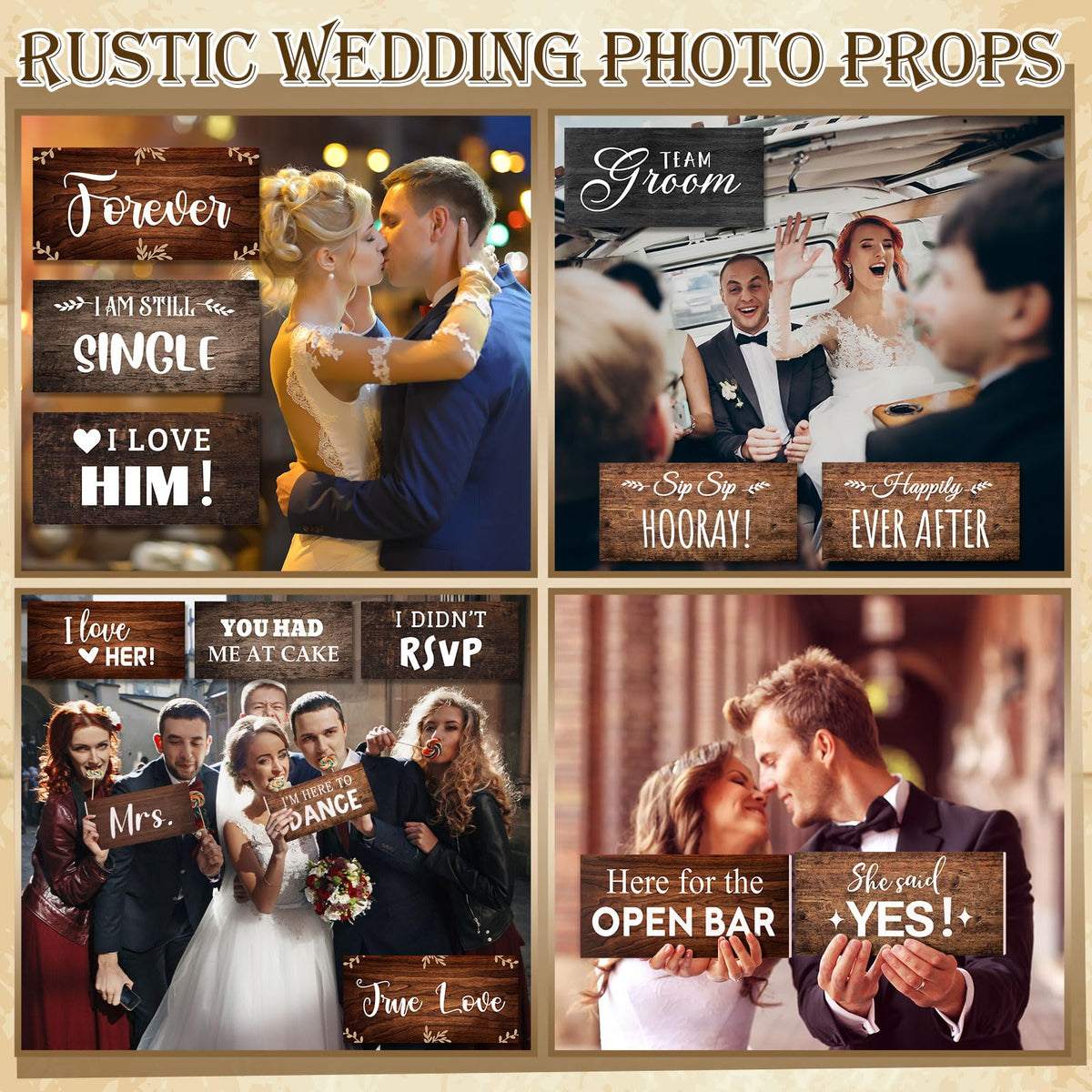 Beeveer rustic wedding prop design 05 waterproof for indoor and outdoor use