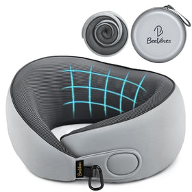 BeeVines travel pillow with adjustable strap for customized comfort on long flights