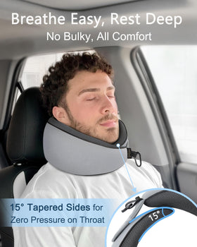 BeeVines memory foam core contours to neck for personalized support