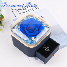 Beferr blue rose in gift box ready to surprise on special occasions
