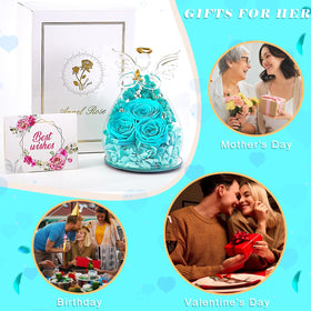 Beferr crystal glass cover keeps the flowers protected while catching light