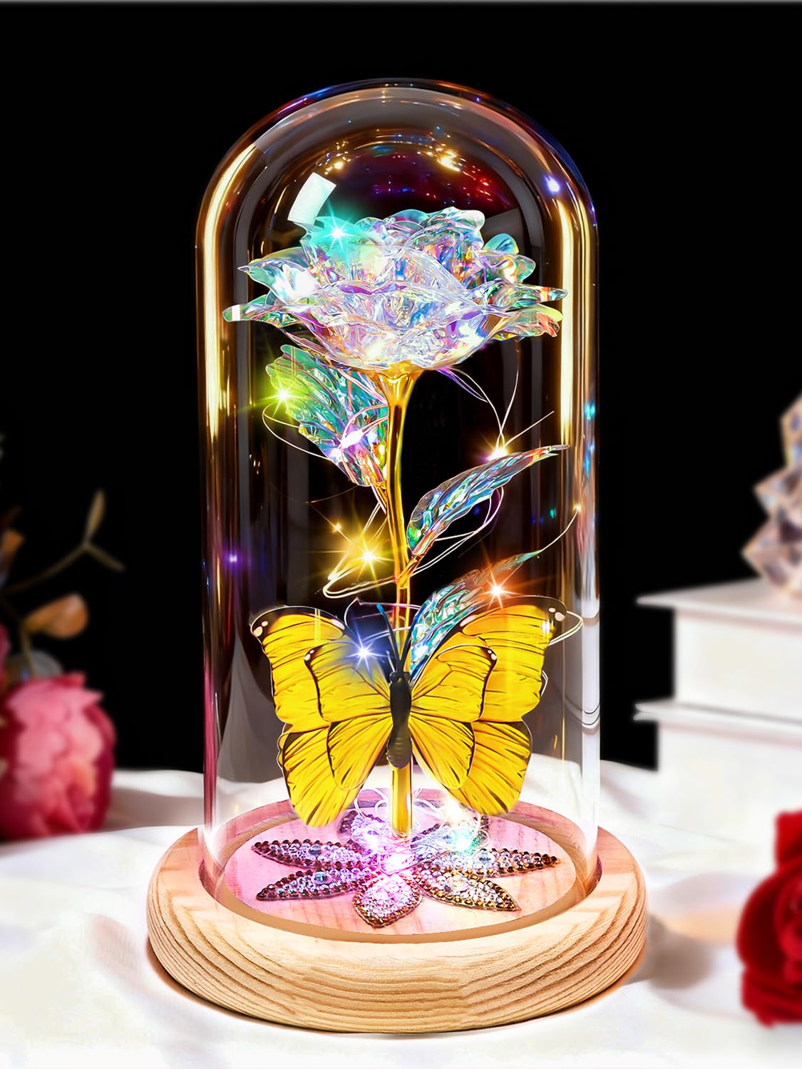 Beferr Galaxy Glass Rose as a birthday gift that lasts
