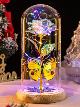 Beferr Galaxy Glass Rose inside a dome with soft light for elegant decor