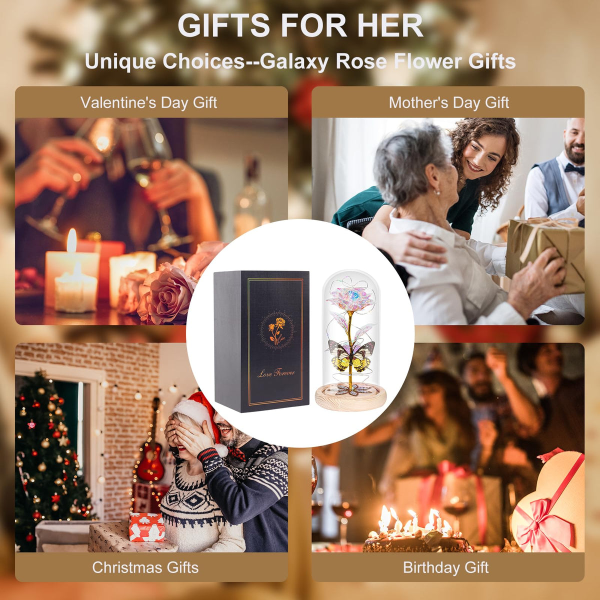 Beferr Galaxy Glass Rose as a thoughtful gift for her