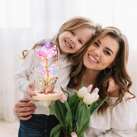 Beferr Galaxy Rose measures 8.6 inches tall and 4.8 inches wide.