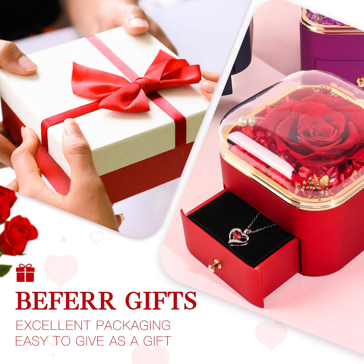 Beferr luxury gift box presentation — premium unboxing aesthetic.