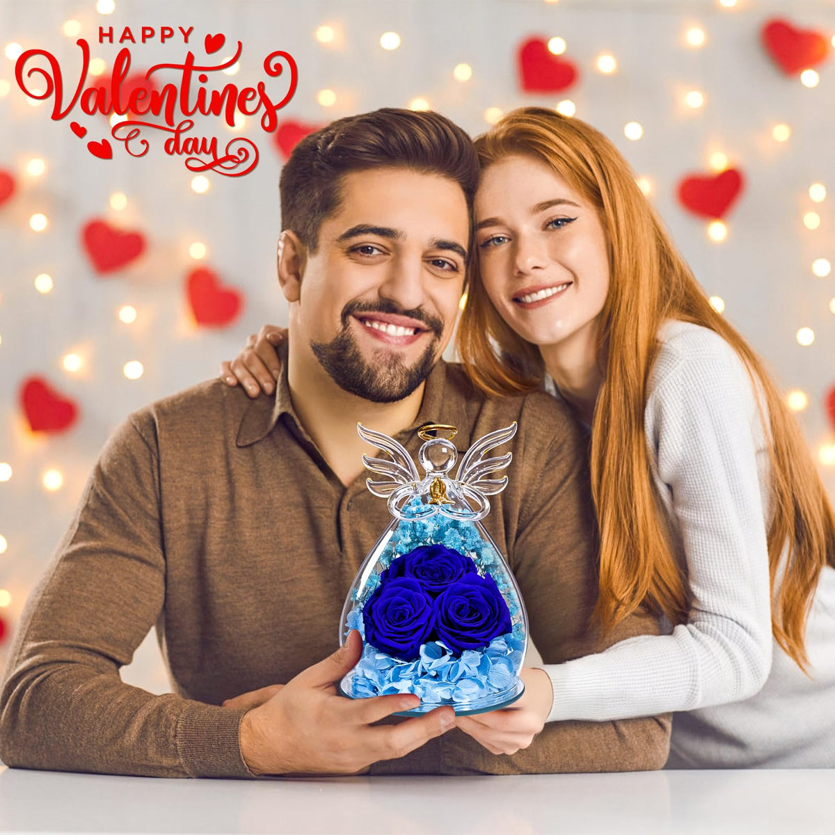 Beferr Preserved rose in glass dome offers low maintenance beauty.