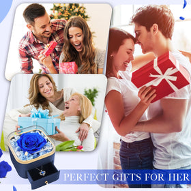 Beferr rose and necklace set for women, ideal birthday surprise
