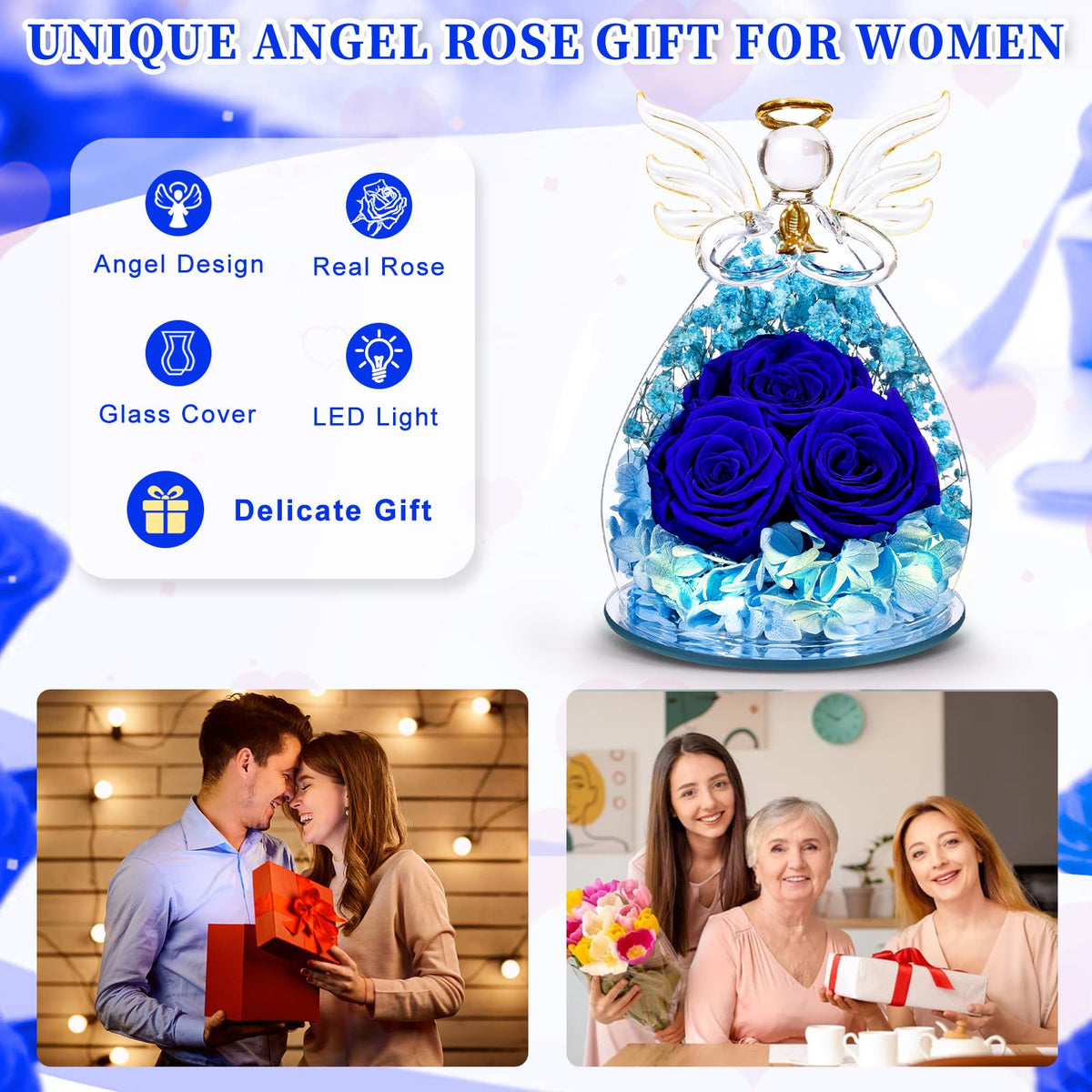 Beferr Rose angel centerpiece suits dining room and living spaces.