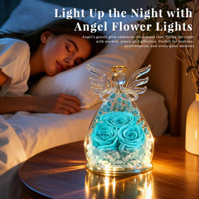 Beferr rose angel with LED lights creates romantic illumination for special evenings