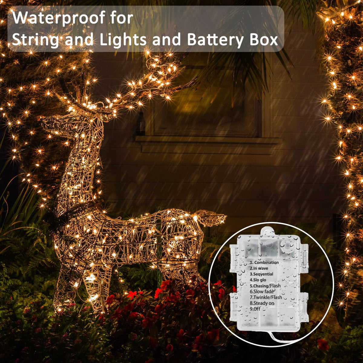 Beieverluck copper wire LED string lights bend easily for creative arrangements.