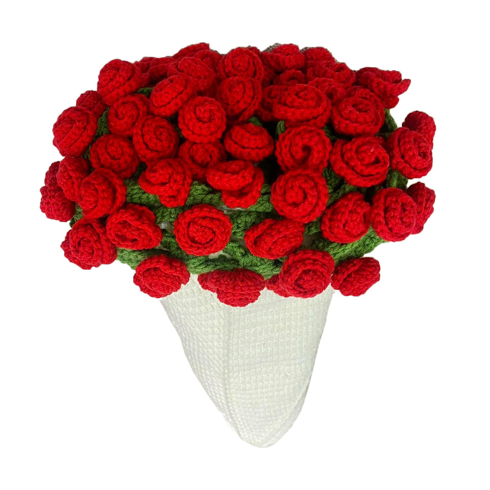 Beikity crochet flowers rose bouquet blanket edge for elegant decor.