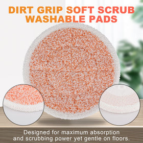 BeiLan pads for Shark steam mop installation closeup shows easy snap-on fit.