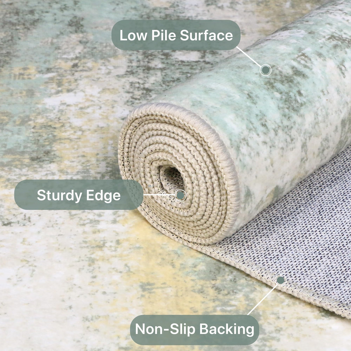 Beimo dining-room friendly rug stands up to traffic with durable edges