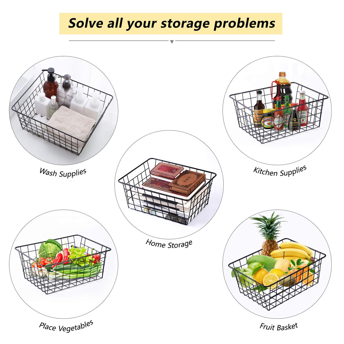 Beimu clear-visible storage bins help find items at a glance.