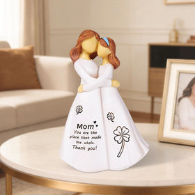 Being in Bloom figurine with skirt inscription expresses a daughters gratitude