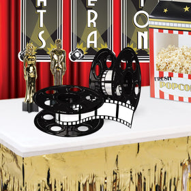 Beistle Hollywood gala backdrop decor ties theme together elegantly.