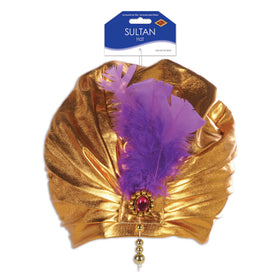 Beistle Sultan Hat worn with costume for Halloween or Arabian-themed events