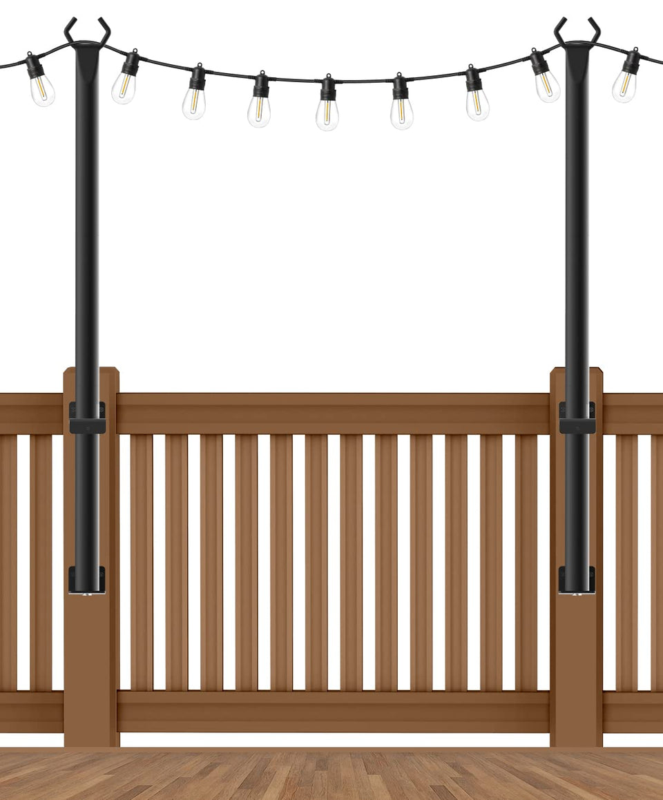 Beizelte 2-pack 5ft poles setup for outdoor lighting and stability