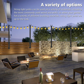 Beizelte poles suitable for decks, gardens, fences and patios